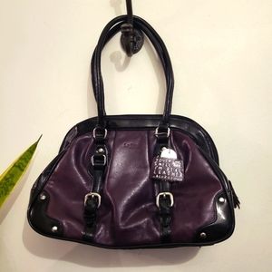 La Diva by Town Shoes Eggplant Leather  Bag